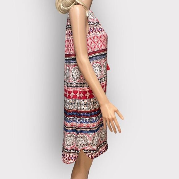 NWT beachlunchlounge Rayon Ruby Summer Tribal Bohemian Tassel Dress Size S - Picture 10 of 12
